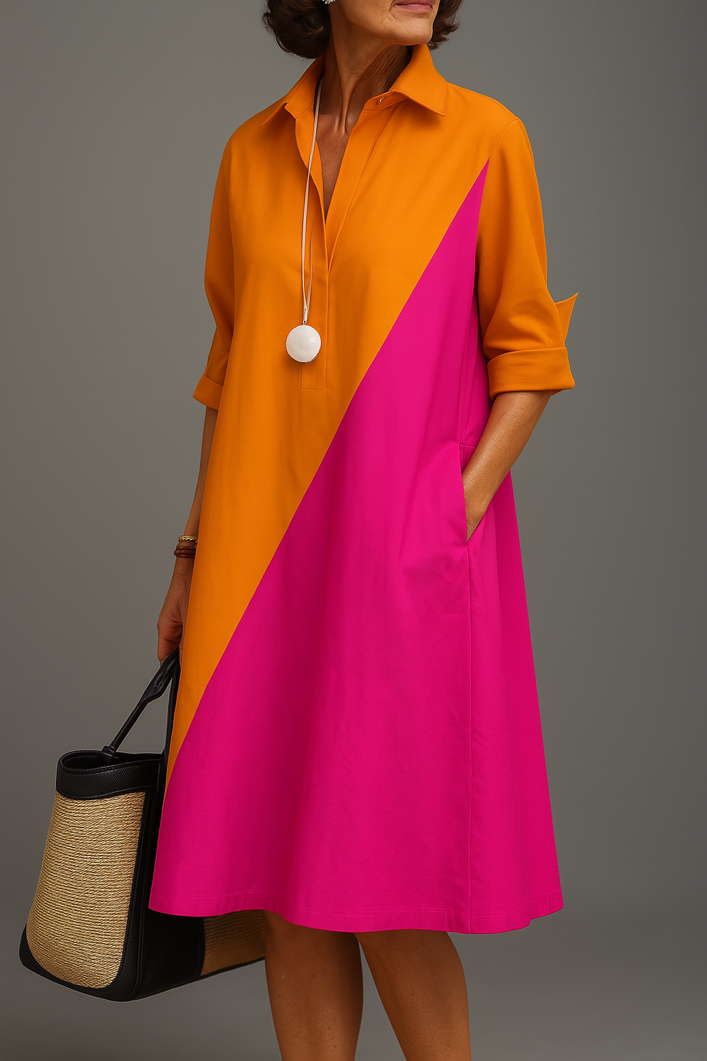 ANNA| Elegancka Midi-Sukienka