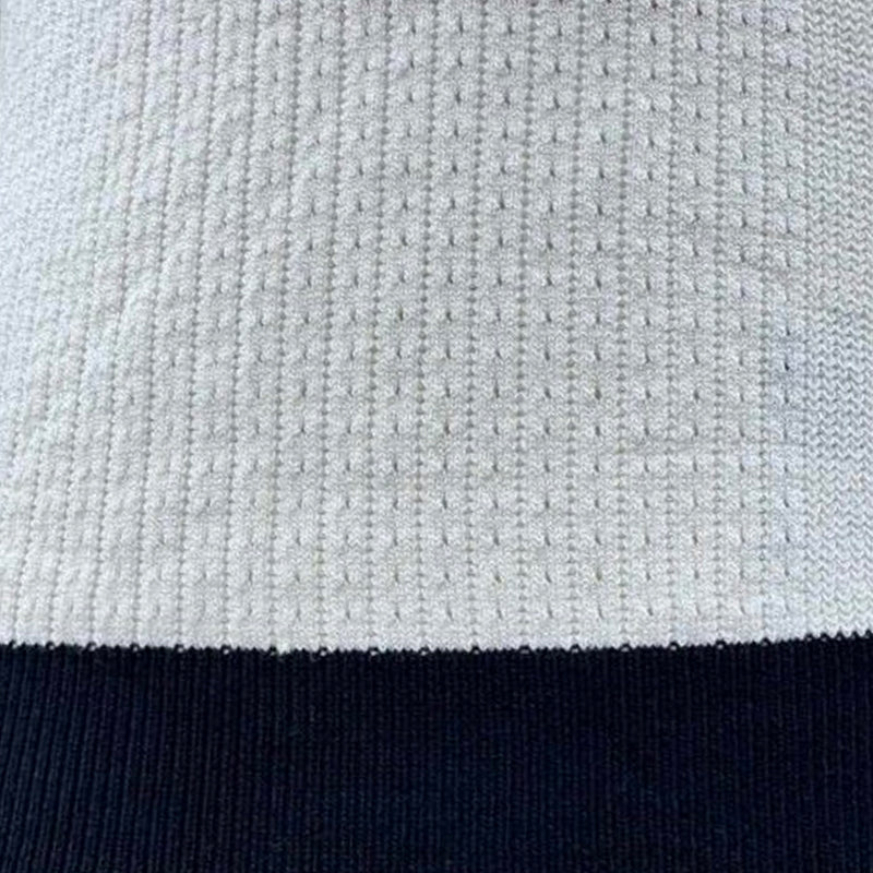 Męski Casual Sweter z Kontrastowym Kolorem V-Neck Slim Fit Krótki Rękaw T-Shirt MTA1727C6M