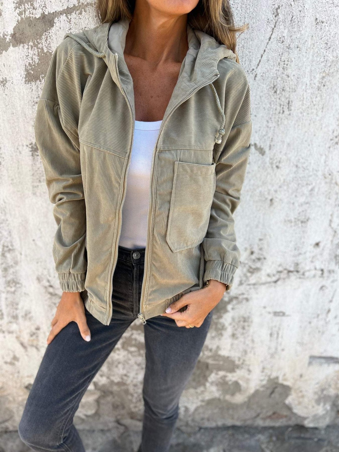 Isabella™ Casual Hooded Jacket with Zipper