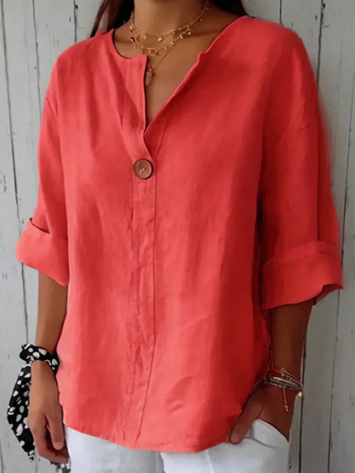 V-Neck Casual Blouse