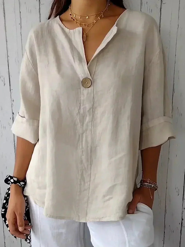 V-Neck Casual Blouse