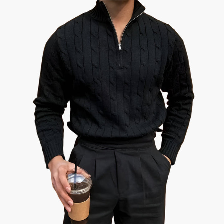GWANGJU Sweter z pół-zamkiem