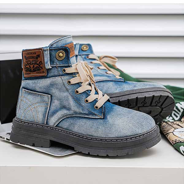 MĘSKIE TRENDY DENIMOWE WYSOKIE BOTKI MTA1880G8I