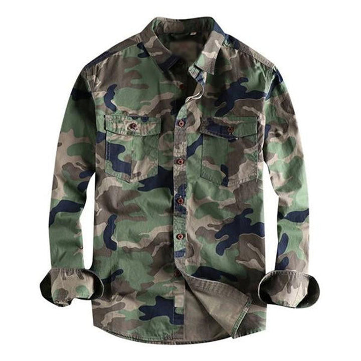 MĘSKA KOSZULA KARGO CAMO W PRANIE 88116439M