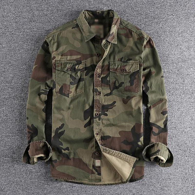 MĘSKA KOSZULA KARGO CAMO W PRANIE 88116439M