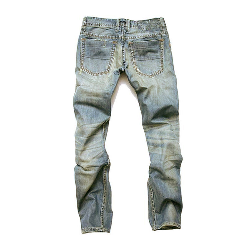 Męskie Casual Prane Zniszczone Spodnie Skinny z Kieszeniami 74546419M