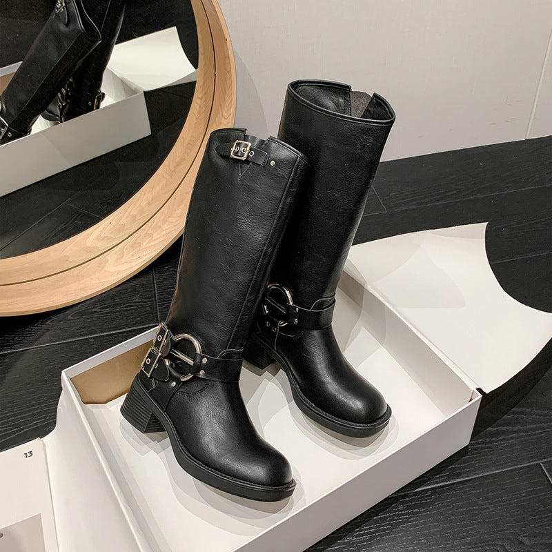Xenia – Solidne czarne buty bojowe dla kobiet