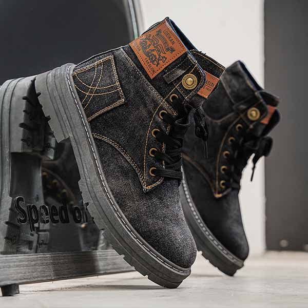 MĘSKIE TRENDY DENIMOWE WYSOKIE BOTKI MTA1880G8I