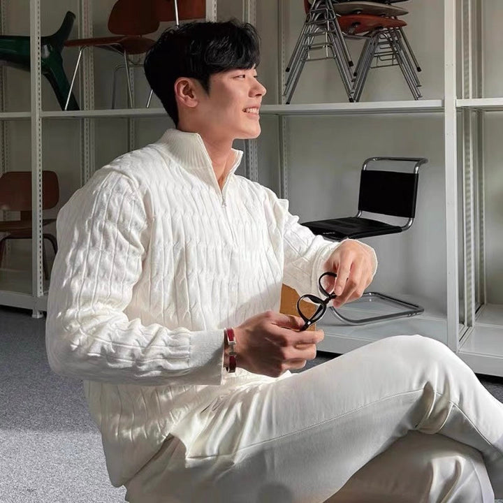 GWANGJU Sweter z pół-zamkiem