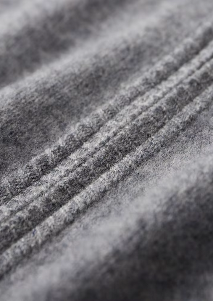 KARDIGAN MERINO ZIP W DWUKOLORZE