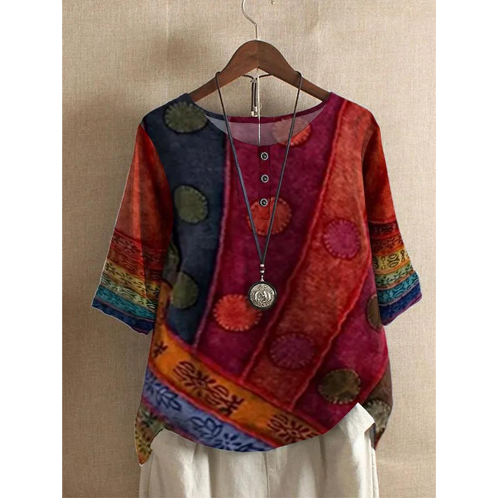 MARISTELLE | Artystyczny Top Patchworkowy