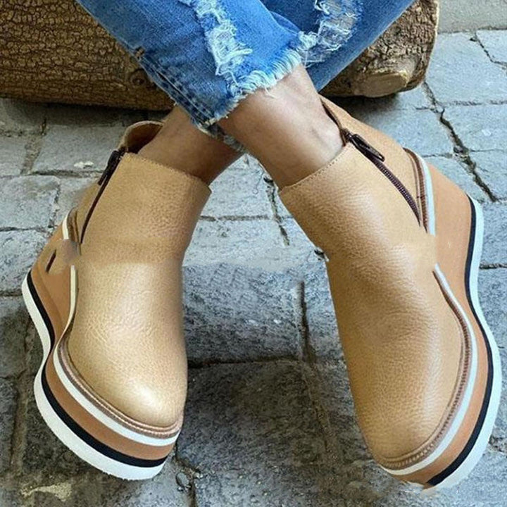 Lucia - Orthopedyczne skórzane sneakersy z wygodną podeszwą