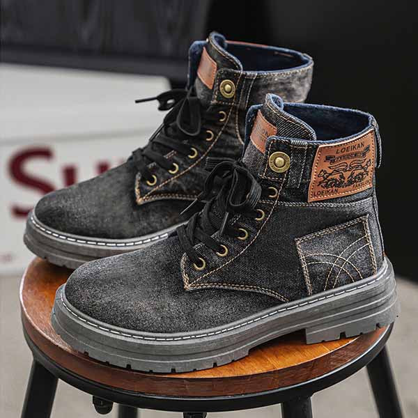 MĘSKIE TRENDY DENIMOWE WYSOKIE BOTKI MTA1880G8I