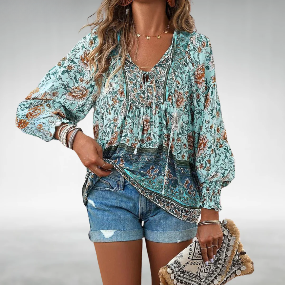 Caisyn | Boho Kwiatowa Bluzka