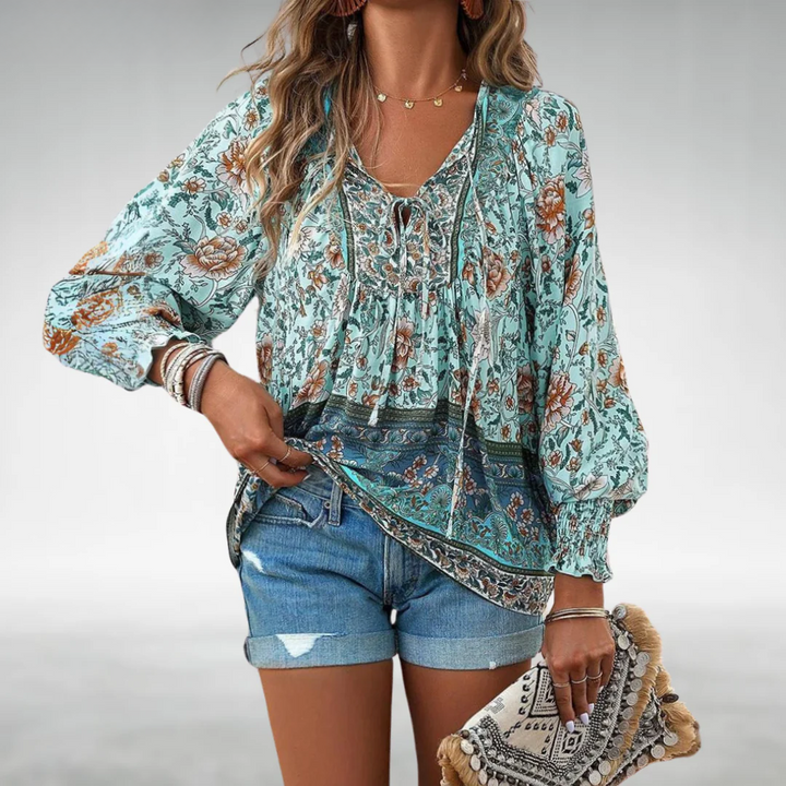 Caisyn | Boho Kwiatowa Bluzka
