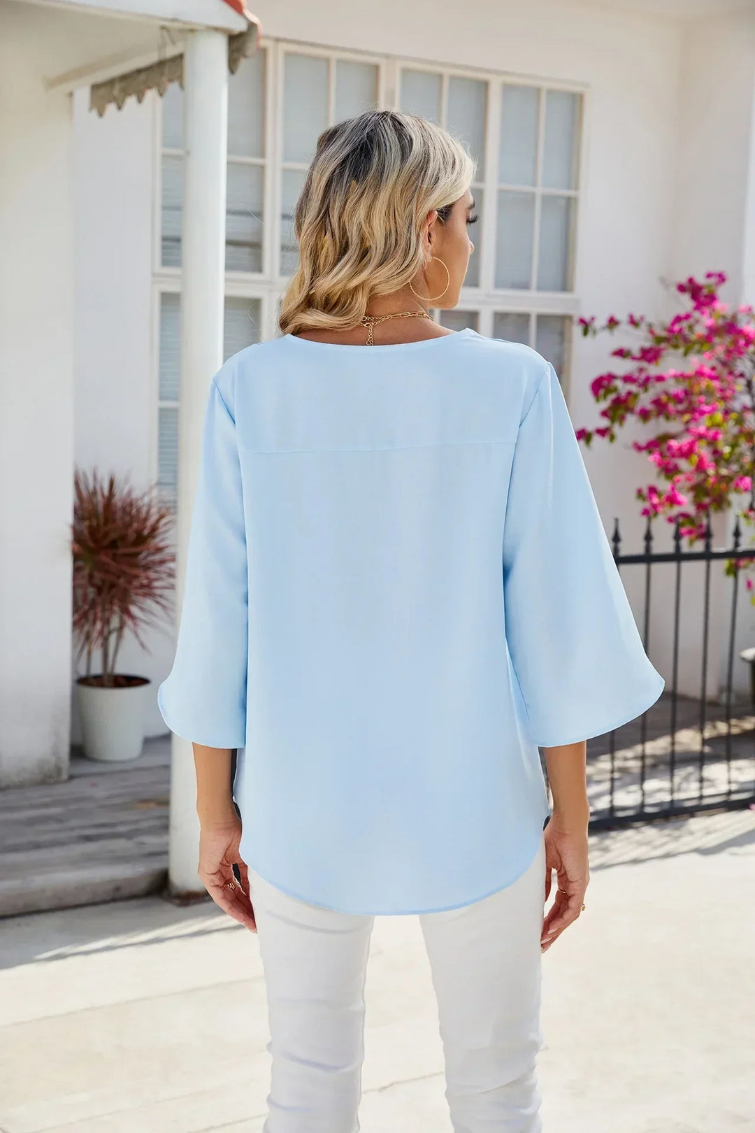 CARLA - Blouse with V-Neck
