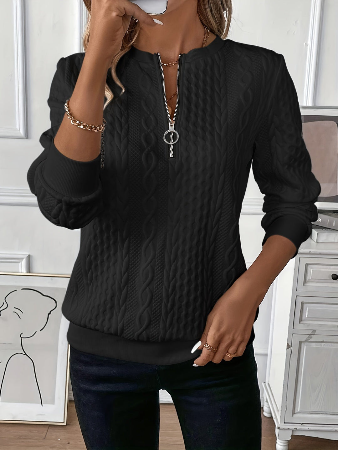 Emy | Sweter z zamkiem