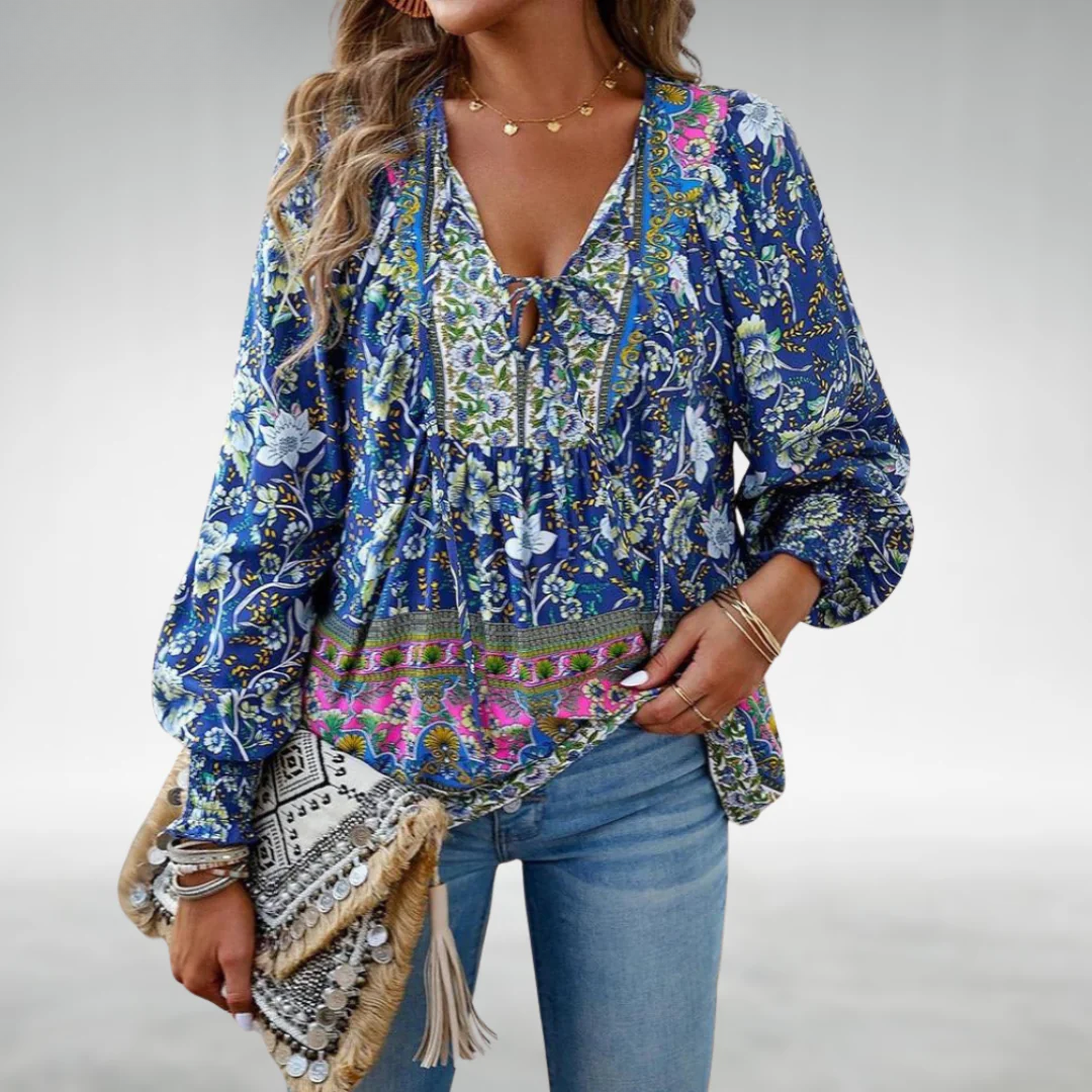 Caisyn | Boho Kwiatowa Bluzka