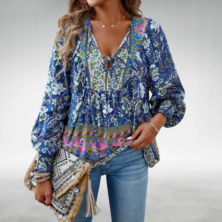 Caisyn | Boho Kwiatowa Bluzka