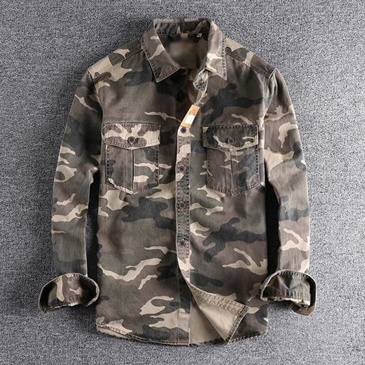 MĘSKA KOSZULA KARGO CAMO W PRANIE 88116439M