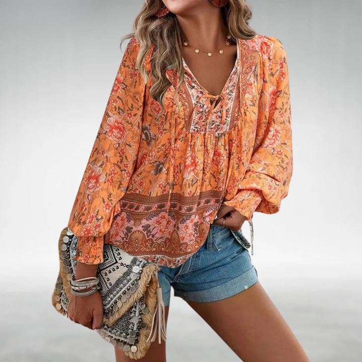 Caisyn | Boho Kwiatowa Bluzka