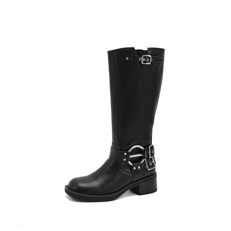 Xenia – Solidne czarne buty bojowe dla kobiet