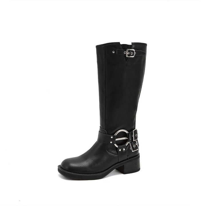 Xenia – Solidne czarne buty bojowe dla kobiet