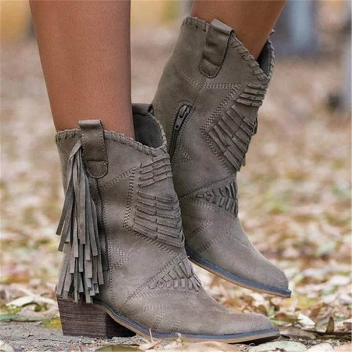 Cora – Botki Boho z Frędzlami