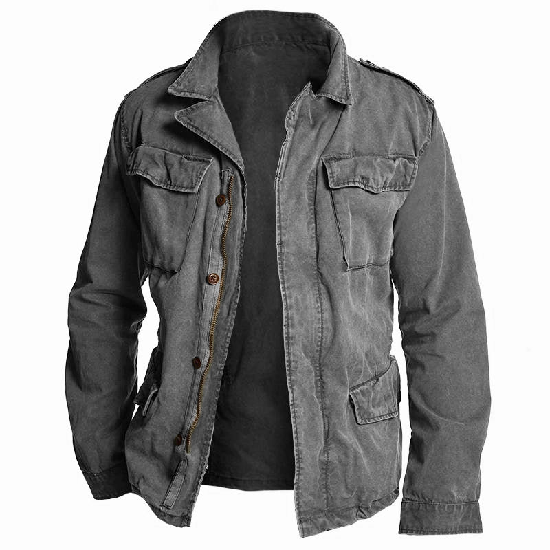 Męska Vintage Casual Kurtka Robocza 67912635TO