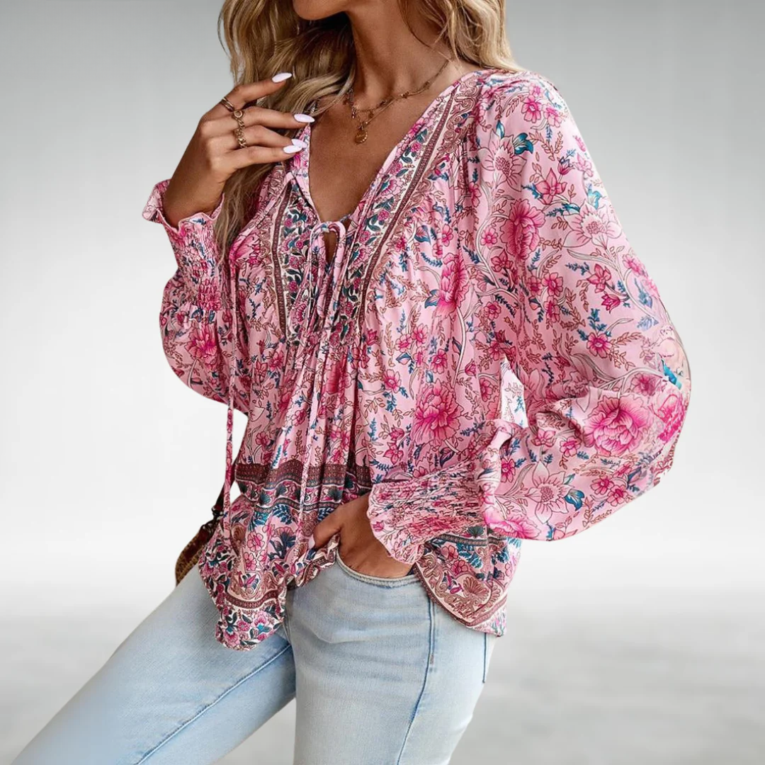 Caisyn | Boho Kwiatowa Bluzka