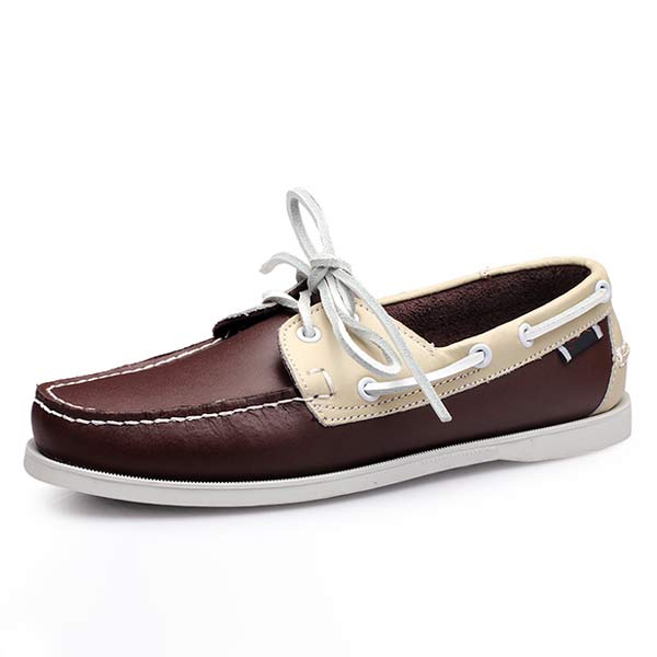 MĘSKIE SKÓRZANE BUTY ŻEGLARSKIE 41603460