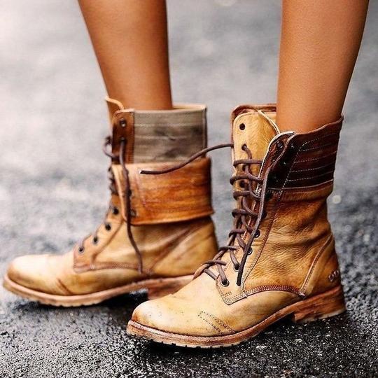 Lena – Klasyczne buty sznurowane dla kobiet w stylu vintage