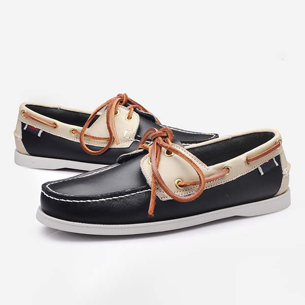 MĘSKIE SKÓRZANE BUTY ŻEGLARSKIE 41603460