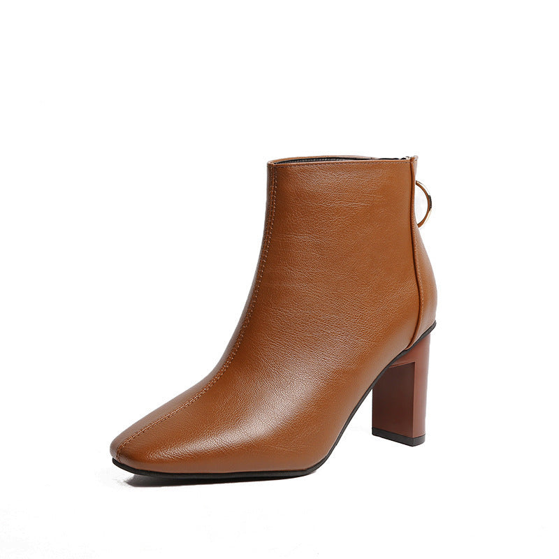 Aurelia – Eleganckie Casual Skórzane Botki dla Kobiet
