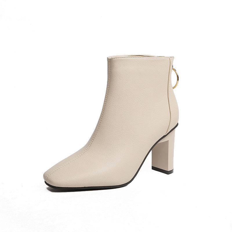 Aurelia – Eleganckie Casual Skórzane Botki dla Kobiet