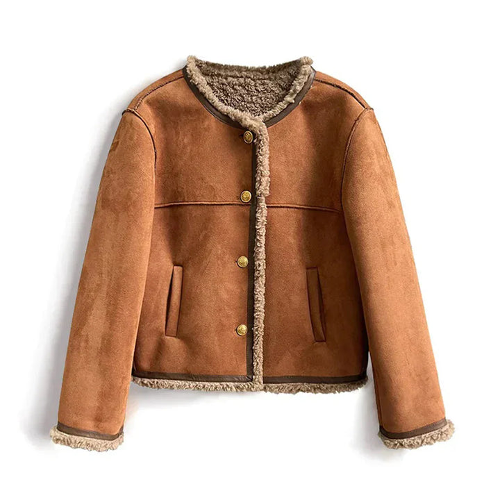 Isabella™ Shearling Button-Up Jacket