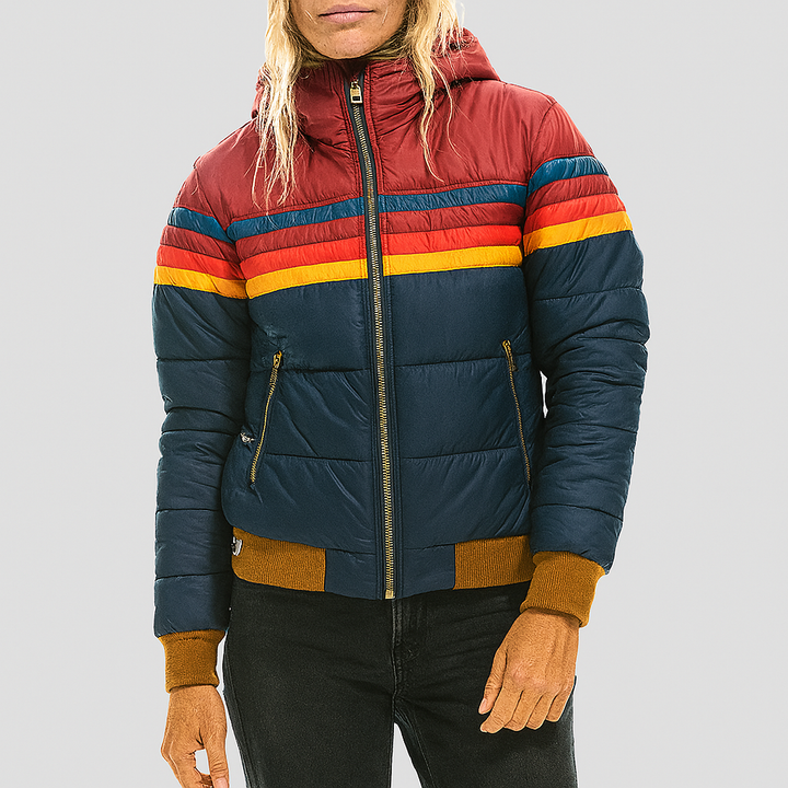 Elena™ | Retro Parka z Kapturem z Sztucznego Futra