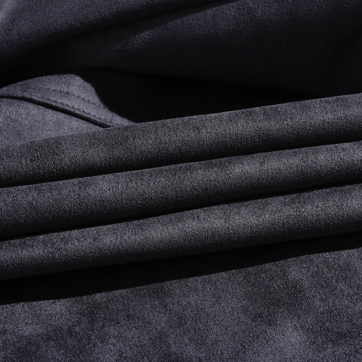 Męska Vintage Suede Kurtka Z Kołnierzem Stojącym Na Guziki 65731063Y