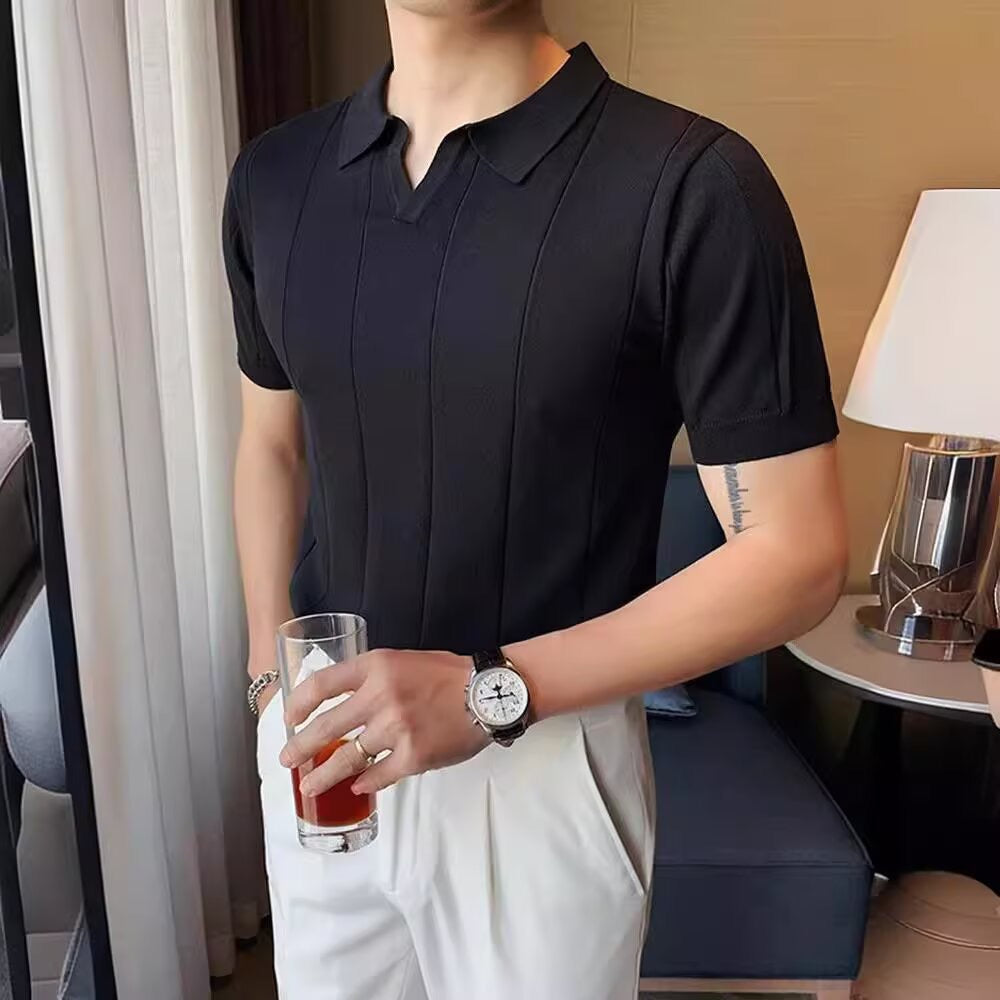 HANNAM Polo z dekoltem w serek