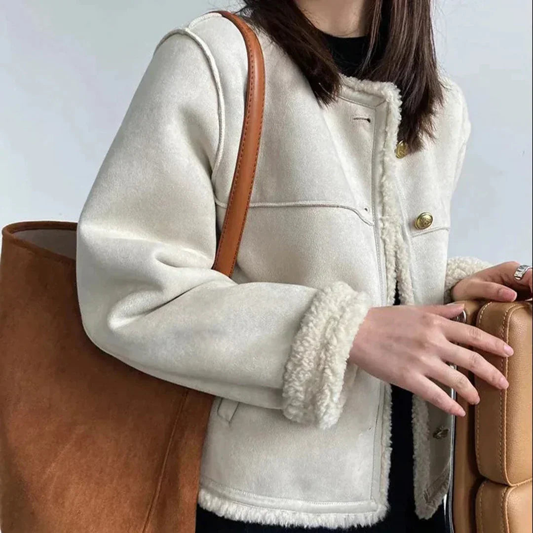 Isabella™ Shearling Button-Up Jacket