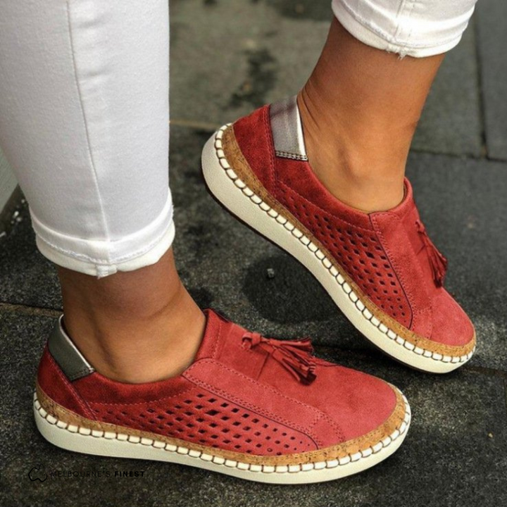 Kerstin | Damskie sneakersy z wsuwanym designem