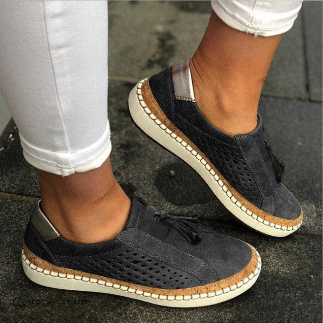 Kerstin | Damskie sneakersy z wsuwanym designem