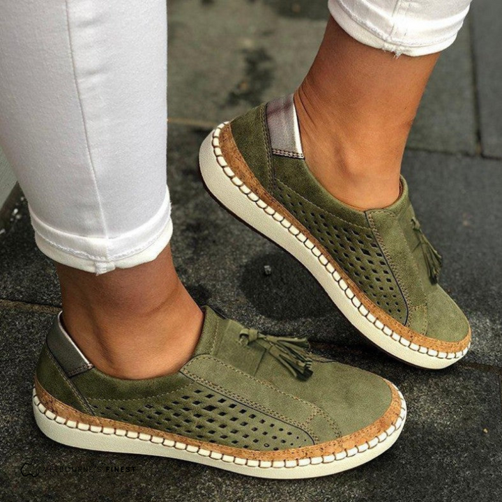 Kerstin | Damskie sneakersy z wsuwanym designem