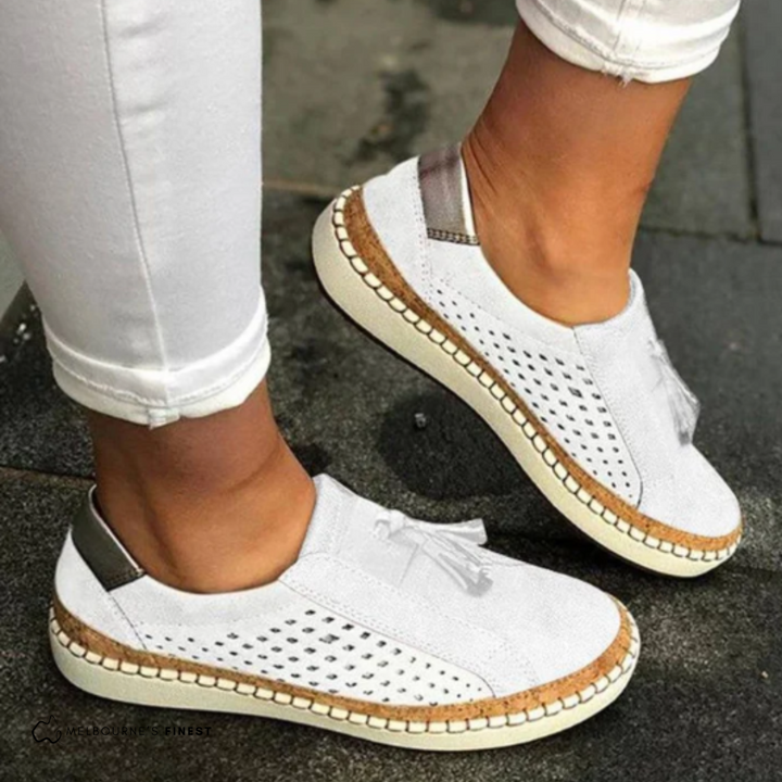 Kerstin | Damskie sneakersy z wsuwanym designem