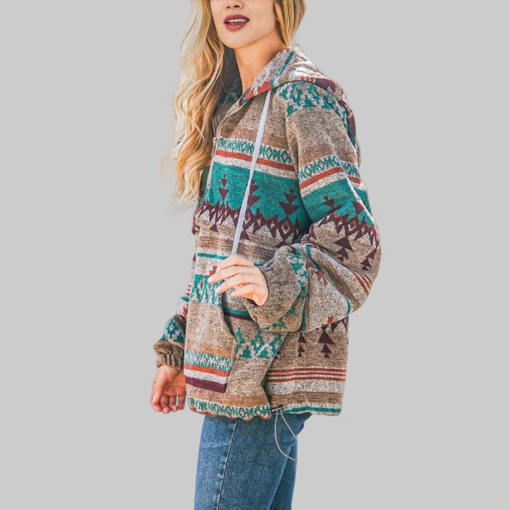 SAKU™ - Wygodna, Przesadna Bluza z Kapturem na Zamek z Długim Rękawem
