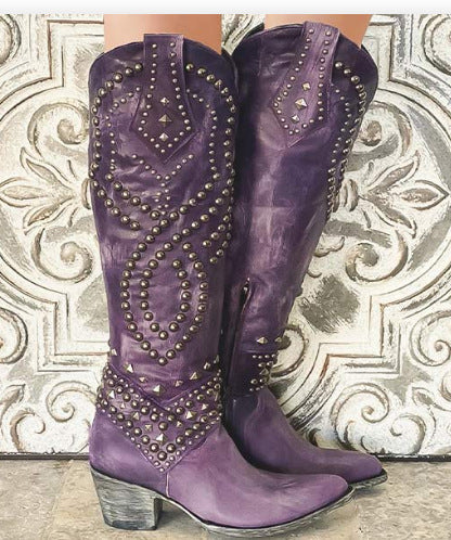 Noelle - Retro High Ankle Boots