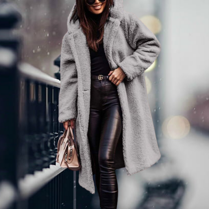 Arabella - Najbardziej przytulna elegancka kurtka z kapturem z sztucznego futra