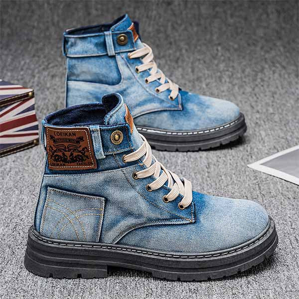 MĘSKIE TRENDY DENIMOWE WYSOKIE BOTKI MTA1880G8I