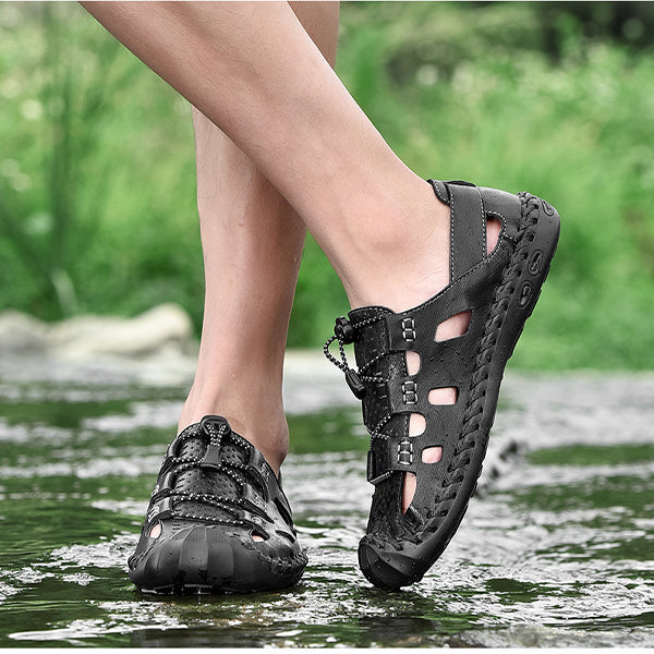 MĘSKIE SPORTOWE SKÓRZANE WODNE BUTY RYBACKIE MTA0678F8I