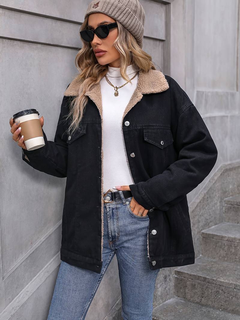 Linda | Casual Denim Jacket With Fleece Lining